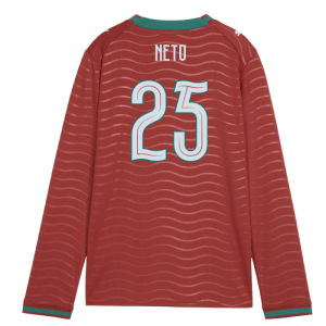2026-2027 Portugal Long Sleeve Home Shirt (Kids) (Neto 25)