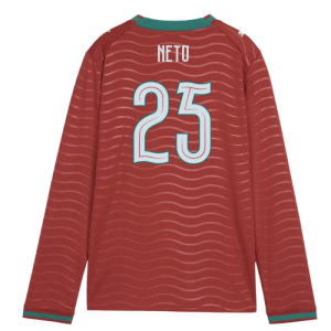 2026-2027 Portugal Long Sleeve Home Shirt (Kids) (Neto 25)