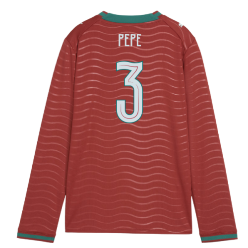 2026-2027 Portugal Long Sleeve Home Shirt (Kids) (Pepe 3)
