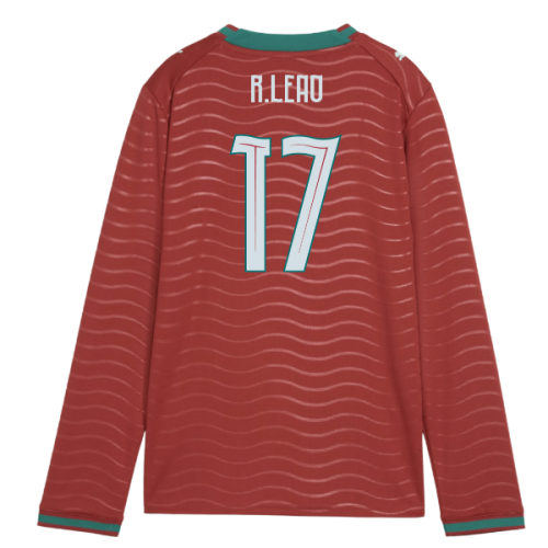 2026-2027 Portugal Long Sleeve Home Shirt (Kids) (R.Leao 17)