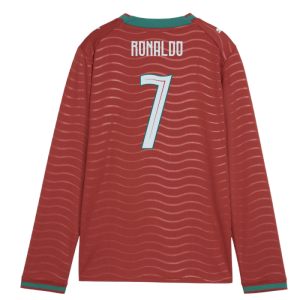 2026-2027 Portugal Long Sleeve Home Shirt (Kids) (Ronaldo 7)