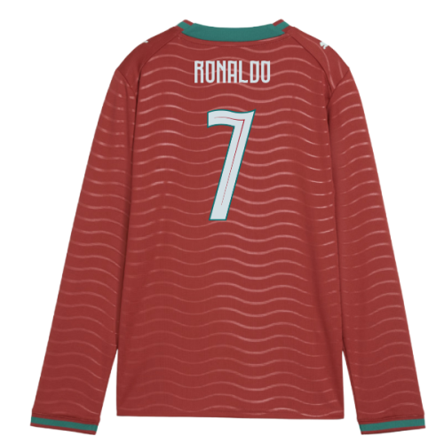 2026-2027 Portugal Long Sleeve Home Shirt (Kids) (Ronaldo 7)