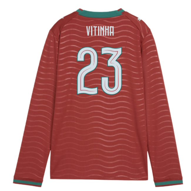 2026-2027 Portugal Long Sleeve Home Shirt (Kids) (Vitinha 23)