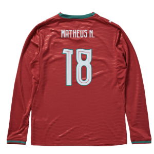 2026-2027 Portugal Long Sleeve Home Shirt (Matheus N. 18)