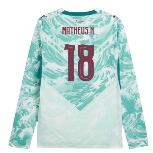 2026-2027 Portugal Long Sleeves Away Shirt (Matheus N. 18)