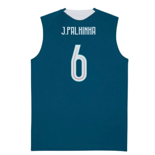 2026-2027 Portugal Sleeveless Training Jersey (Ocean Tropic) (J.Palhinha 6)