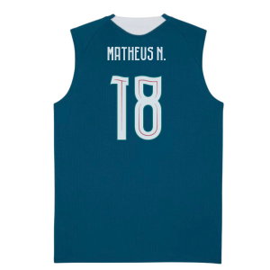 2026-2027 Portugal Sleeveless Training Jersey (Ocean Tropic) (Matheus N. 18)