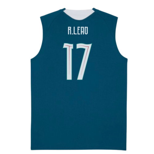 2026-2027 Portugal Sleeveless Training Jersey (Ocean Tropic) (R.Leao 17)