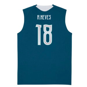 2026-2027 Portugal Sleeveless Training Jersey (Ocean Tropic) (R.Neves 18)