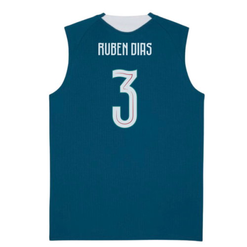 2026-2027 Portugal Sleeveless Training Jersey (Ocean Tropic) (Ruben Dias 3)