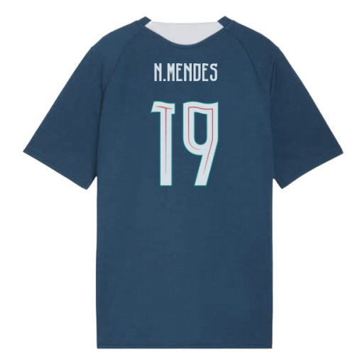 2026-2027 Portugal Training Jersey (Ocean Tropic) - Kids (N.Mendes 19)