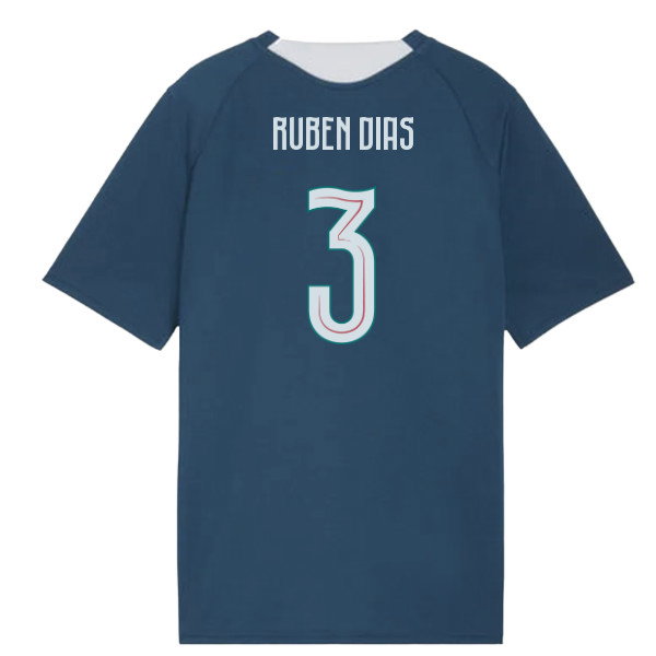 2026-2027 Portugal Training Jersey (Ocean Tropic) - Kids (Ruben Dias 3)