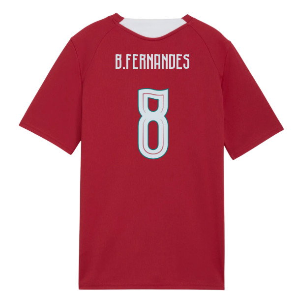 2026-2027 Portugal Training Jersey (Red) - Kids (B.Fernandes 8)
