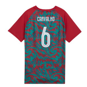 2026-2027 Portugal Warm Up Jersey (Red) - Kids (Carvalho 6)