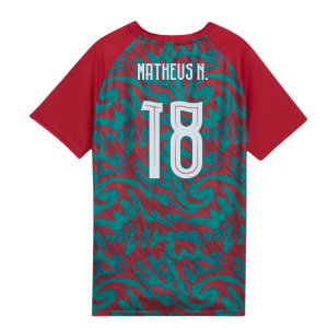2026-2027 Portugal Warm Up Jersey (Red) - Kids (Matheus N. 18)