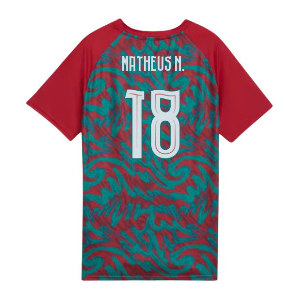 2026-2027 Portugal Warm Up Jersey (Red) - Kids (Matheus N. 18)