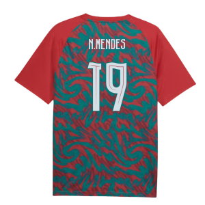2026-2027 Portugal Warm Up Jersey (Red) (N.Mendes 19)