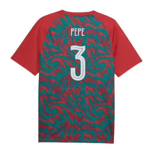 2026-2027 Portugal Warm Up Jersey (Red) (Pepe 3)