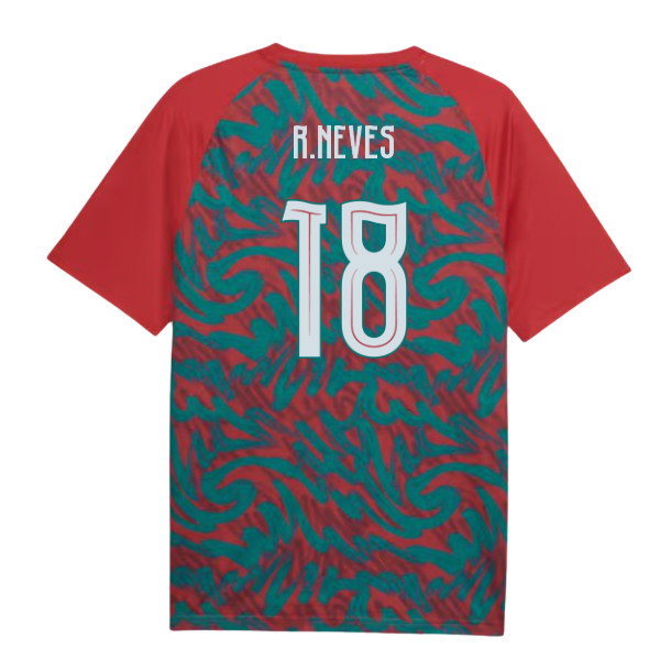 2026-2027 Portugal Warm Up Jersey (Red) (R.Neves 18)
