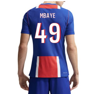 2026-2027 PSG Authentic Aero-Fit Match Home Shirt (Mbaye 49)