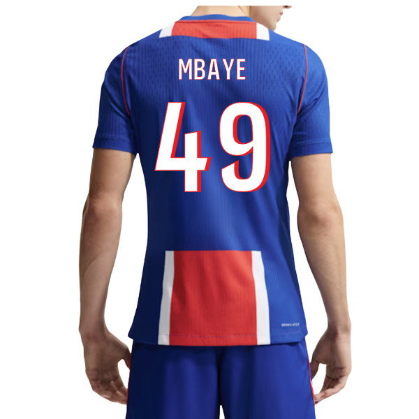 2026-2027 PSG Authentic Aero-Fit Match Home Shirt (Mbaye 49)