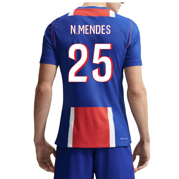 2026-2027 PSG Authentic Aero-Fit Match Home Shirt (N.Mendes 25)