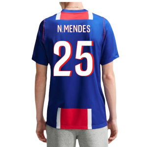 2026-2027 PSG Paris Saint Germain Home Shirt (N.Mendes 25)