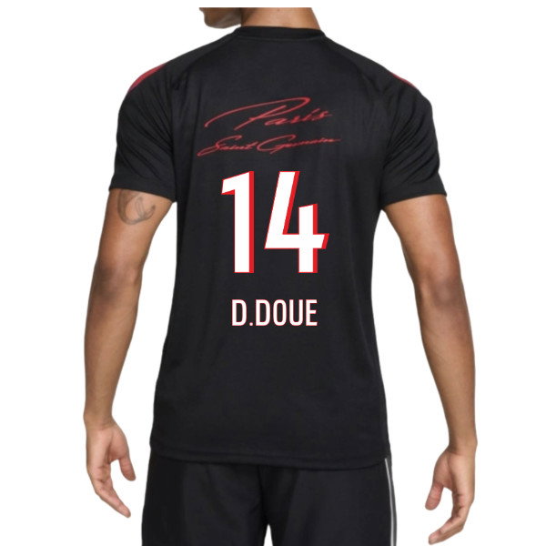 2026-2027 PSG Strike Training Shirt (Black) (D.Doue 14)