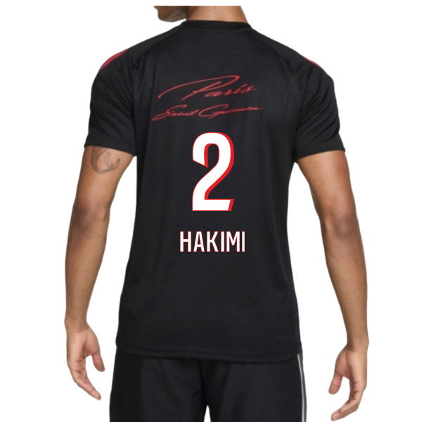 2026-2027 PSG Strike Training Shirt (Black) (Hakimi 2)