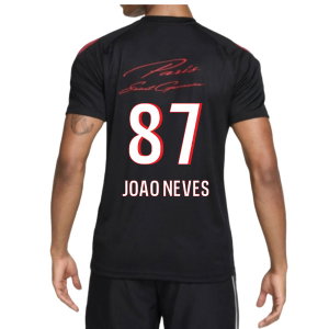 2026-2027 PSG Strike Training Shirt (Black) (Joao Neves 87)