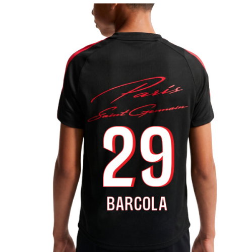 2026-2027 PSG Strike Training Shirt (Black) - Kids (Barcola 29)