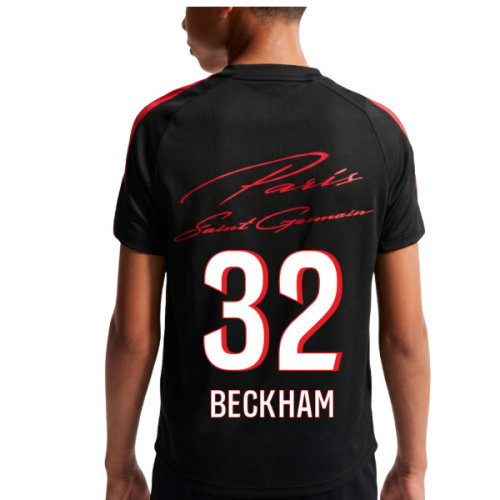 2026-2027 PSG Strike Training Shirt (Black) - Kids (Beckham 32)