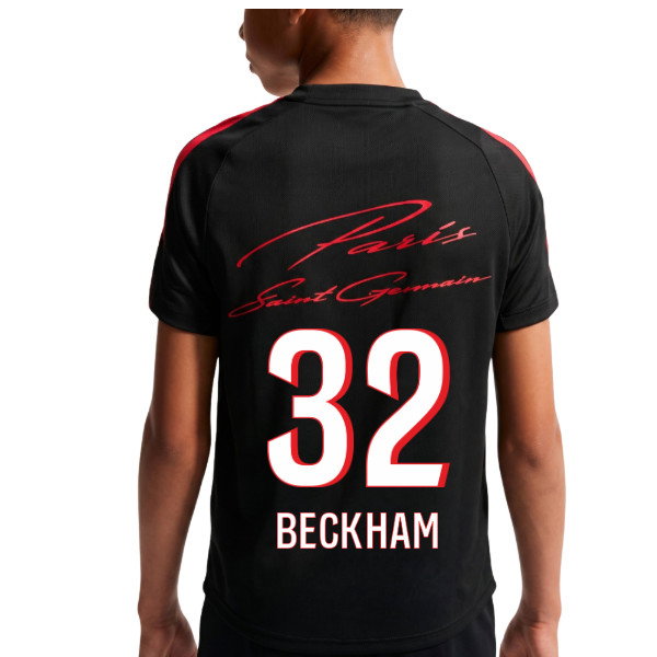 2026-2027 PSG Strike Training Shirt (Black) - Kids (Beckham 32)
