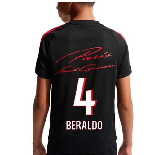 2026-2027 PSG Strike Training Shirt (Black) - Kids (Beraldo 4)