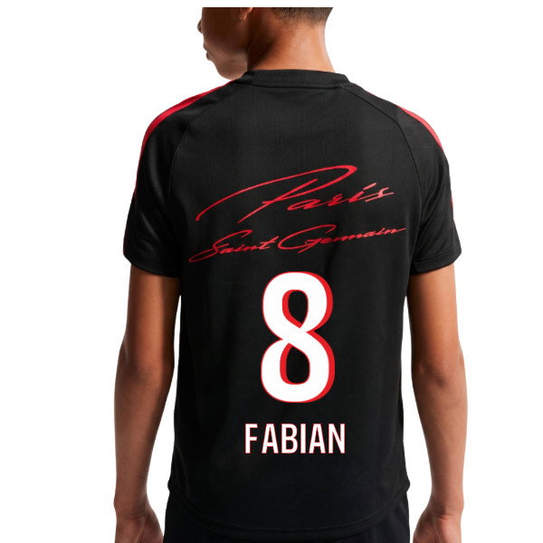 2026-2027 PSG Strike Training Shirt (Black) - Kids (Fabian 8)