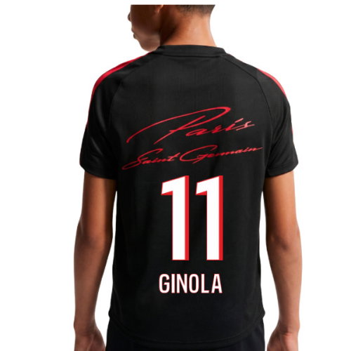 2026-2027 PSG Strike Training Shirt (Black) - Kids (Ginola 11)