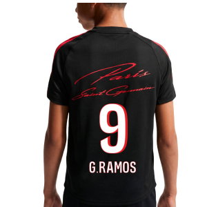 2026-2027 PSG Strike Training Shirt (Black) - Kids (G.Ramos 9)