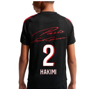 2026-2027 PSG Strike Training Shirt (Black) - Kids (Hakimi 2)