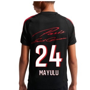 2026-2027 PSG Strike Training Shirt (Black) - Kids (Mayulu 24)