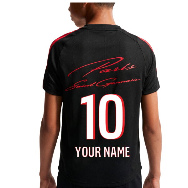 2026-2027 PSG Strike Training Shirt (Black) - Kids (Your Name)