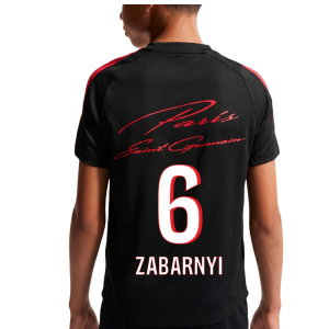 2026-2027 PSG Strike Training Shirt (Black) - Kids (Zabarnyi 6)