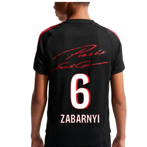 2026-2027 PSG Strike Training Shirt (Black) - Kids (Zabarnyi 6)