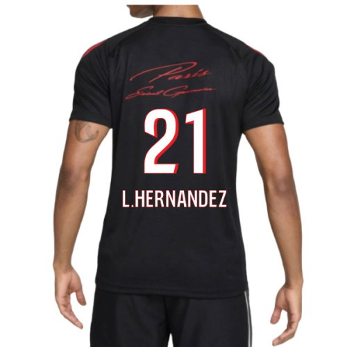 2026-2027 PSG Strike Training Shirt (Black) (L.Hernandez 21)