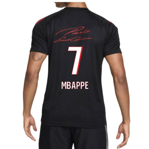 2026-2027 PSG Strike Training Shirt (Black) (Mbappe 7)