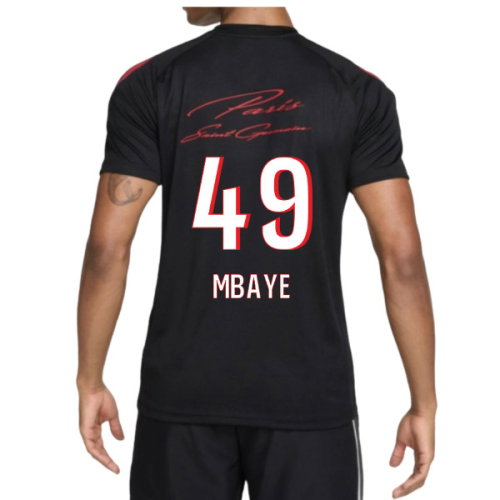 2026-2027 PSG Strike Training Shirt (Black) (Mbaye 49)