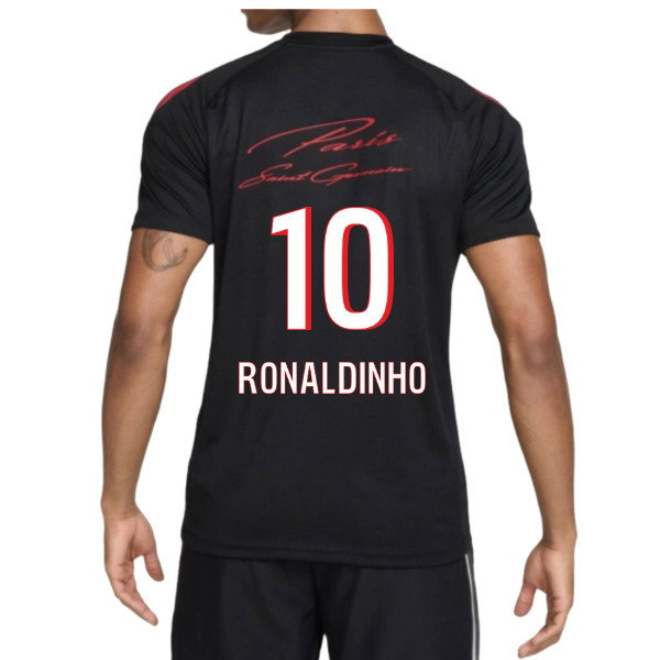 2026-2027 PSG Strike Training Shirt (Black) (Ronaldinho 10)