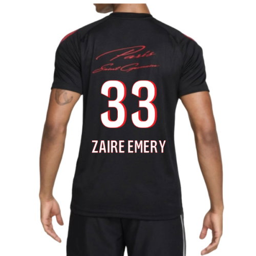 2026-2027 PSG Strike Training Shirt (Black) (Zaire Emery 33)