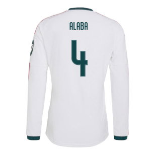 2026-2027 Real Madrid Authentic Long Sleeve Home Shirt (Alaba 4)