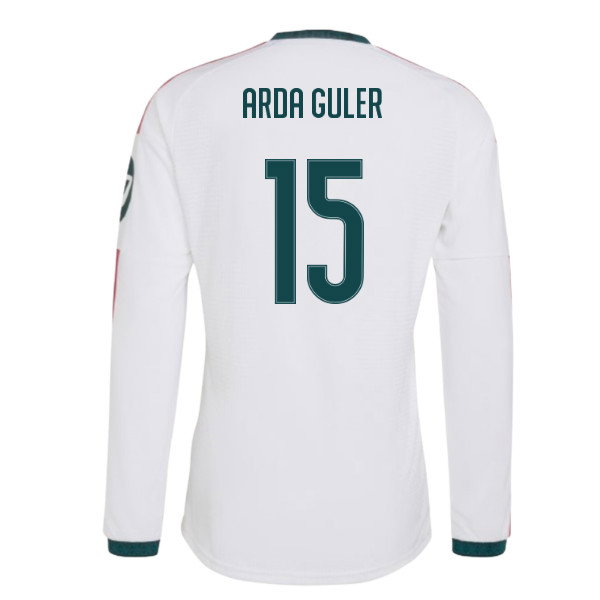 2026-2027 Real Madrid Authentic Long Sleeve Home Shirt (Arda Guler 15)
