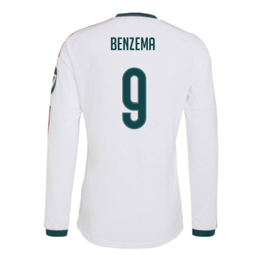 2026-2027 Real Madrid Authentic Long Sleeve Home Shirt (Benzema 9)